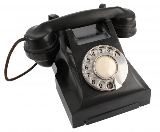 An old telephone made out of Bakelite®.