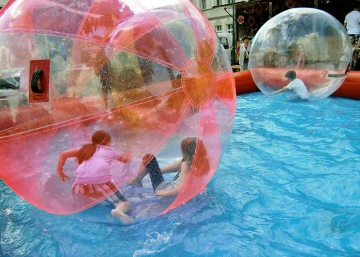 Zorbing on water is called "hydrozorbing" or "aquazorbing."