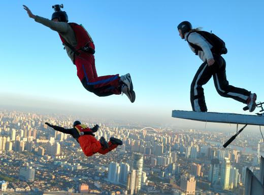 Base jumping is a very dangerous sport.