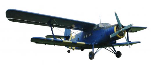 A model biplane.