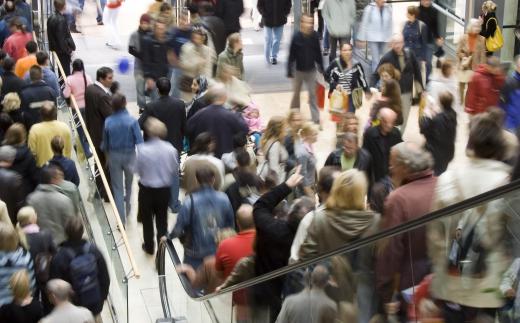 Jogging strollers are typically not ideal for crowded malls.