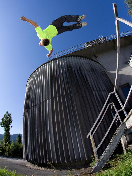 A parkour park is designed to provide plenty of obstacles similar to the ones found in urban landscapes.