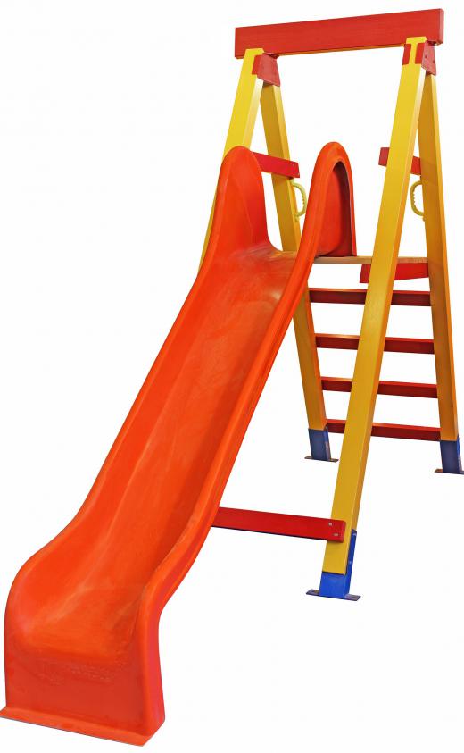 Playgrounds usually include slides.
