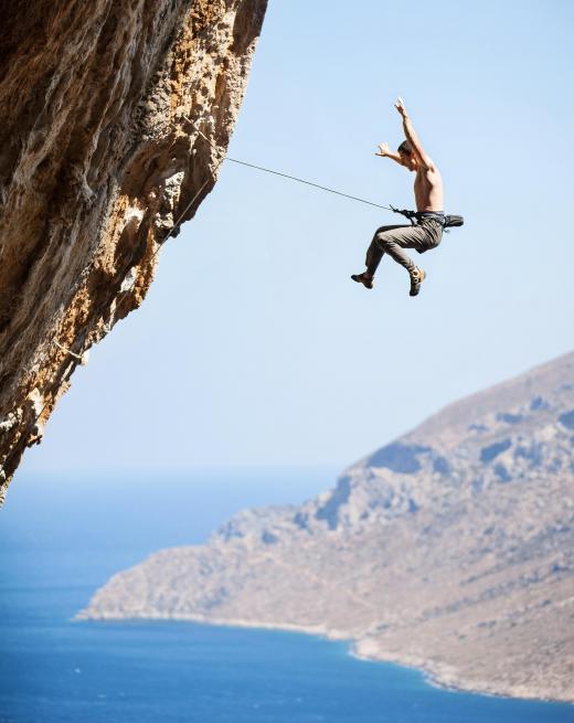 Belaying is used in rock climbing.