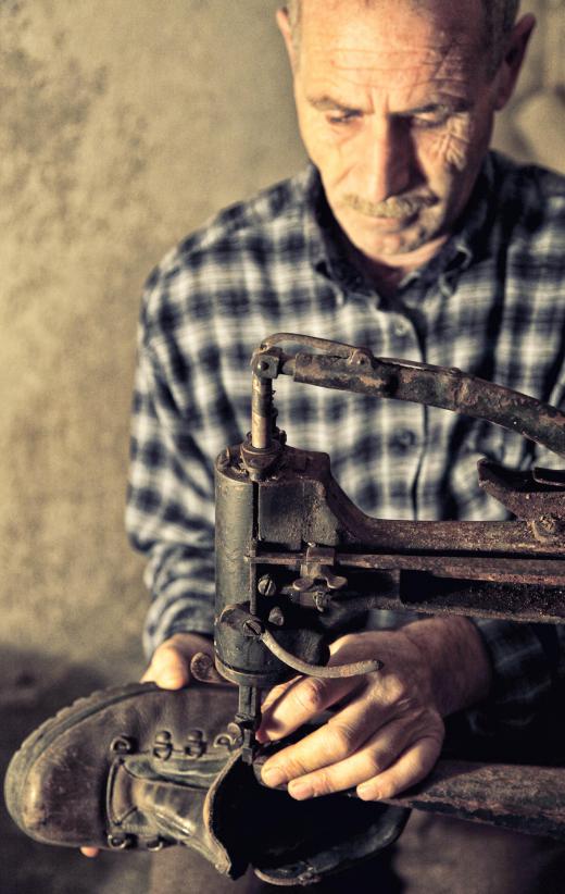 Lug soles improve stability on work boots.