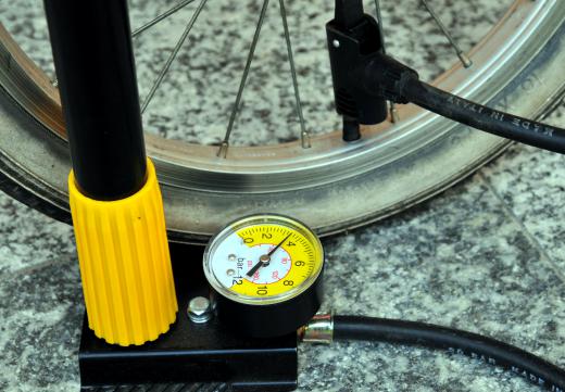 Once a bicycle tire is changed, it needs to be inflated to the proper pressure.