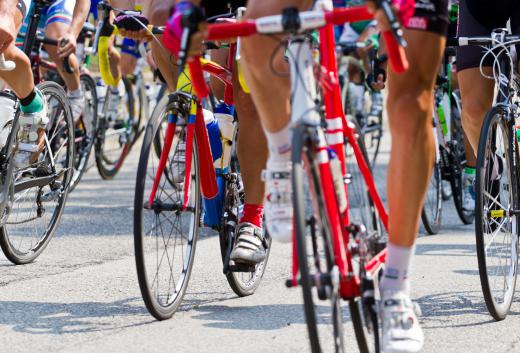 Professional cyclists often wear cycling shoes, especially during races.