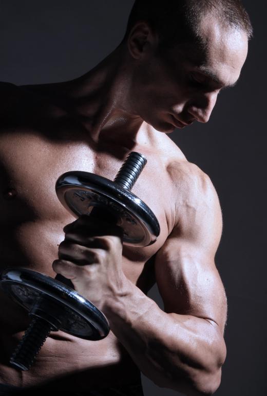 Lifting weights is an important part of body building.