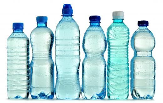 Bottled water can be packed for a rafting trip.