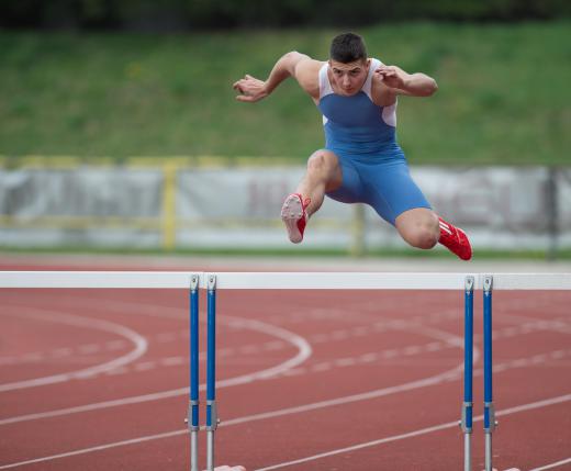 Hurdlers often focus on strengthening their legs in training.