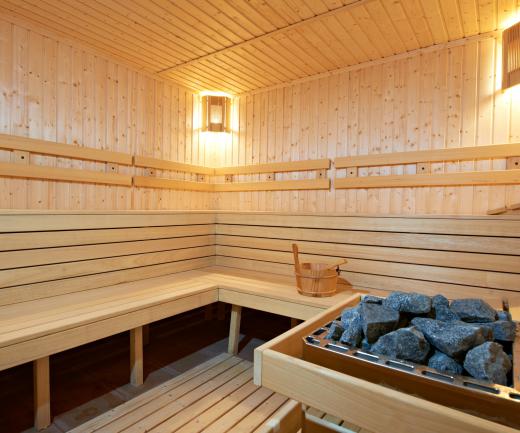 Some upscale camping places have saunas.