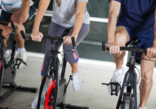 Stationary bikes provide low-impact aerobic exercise.